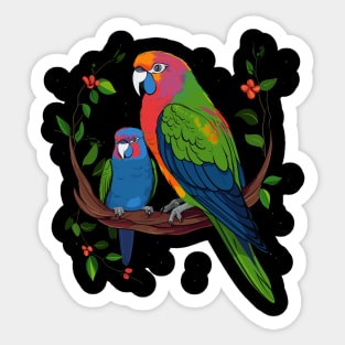 Parakeet Fathers Day Sticker